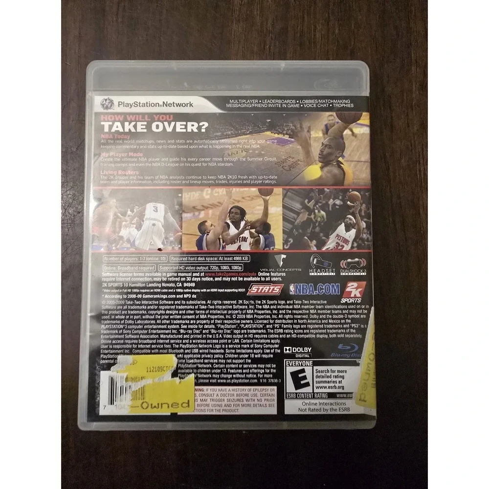 NBA 2K10 - Playstation 3 KOBE BRYANT !!! 10TH ANNIVERSARY! Very Clean CIB!!!